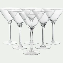 alinea Verre À Pied|Verre À Cocktail*Coffret de 6 verres à martini en verre 26cl - Transparent