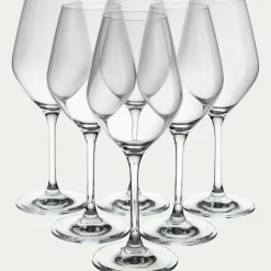 alinea Verre À Pied|Verre À Vin*Coffret de 6 verres à pied en verre 35cl - Transparent