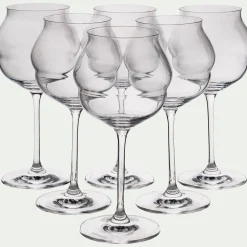 alinea Verre À Pied|Verre À Vin*Coffret de 6 verres à pied en cristallin 40cl - Transparent