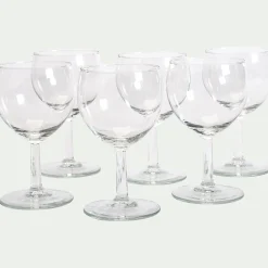 alinea Verre À Pied|Verre À Vin*Coffret de 6 verres à pied 25cl en verre - Transparent