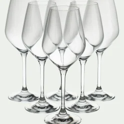 alinea Verre À Pied|Verre À Vin*Coffret de 6 verres à pied en verre 25cl - Transparent
