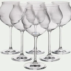 alinea Verre À Pied|Verre À Vin*Coffret de 6 verres à pied en cristallin 50cl - Transparent