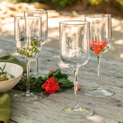 alinea Verre À Pied|Verre À Vin*Coffret de 4 verres à pied en cristallin 28cl - Transparent