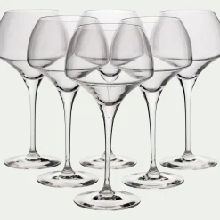 alinea Verre À Pied|Verre À Vin*Coffret de 6 verres à pied en cristallin 55cl - Transparent