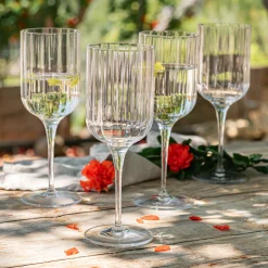 alinea Verre À Pied|Verre À Vin*Coffret de 4 verres à pied en cristallin 40cl - Transparent