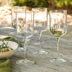 alinea Verre À Pied|Verre À Vin*Coffret de 4 verres à pied en cristallin 40cl - transparent