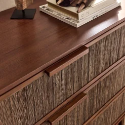 alinea Commode & Chiffonnier*Commode 3 tiroirs en acajou L120cm - Bois foncé