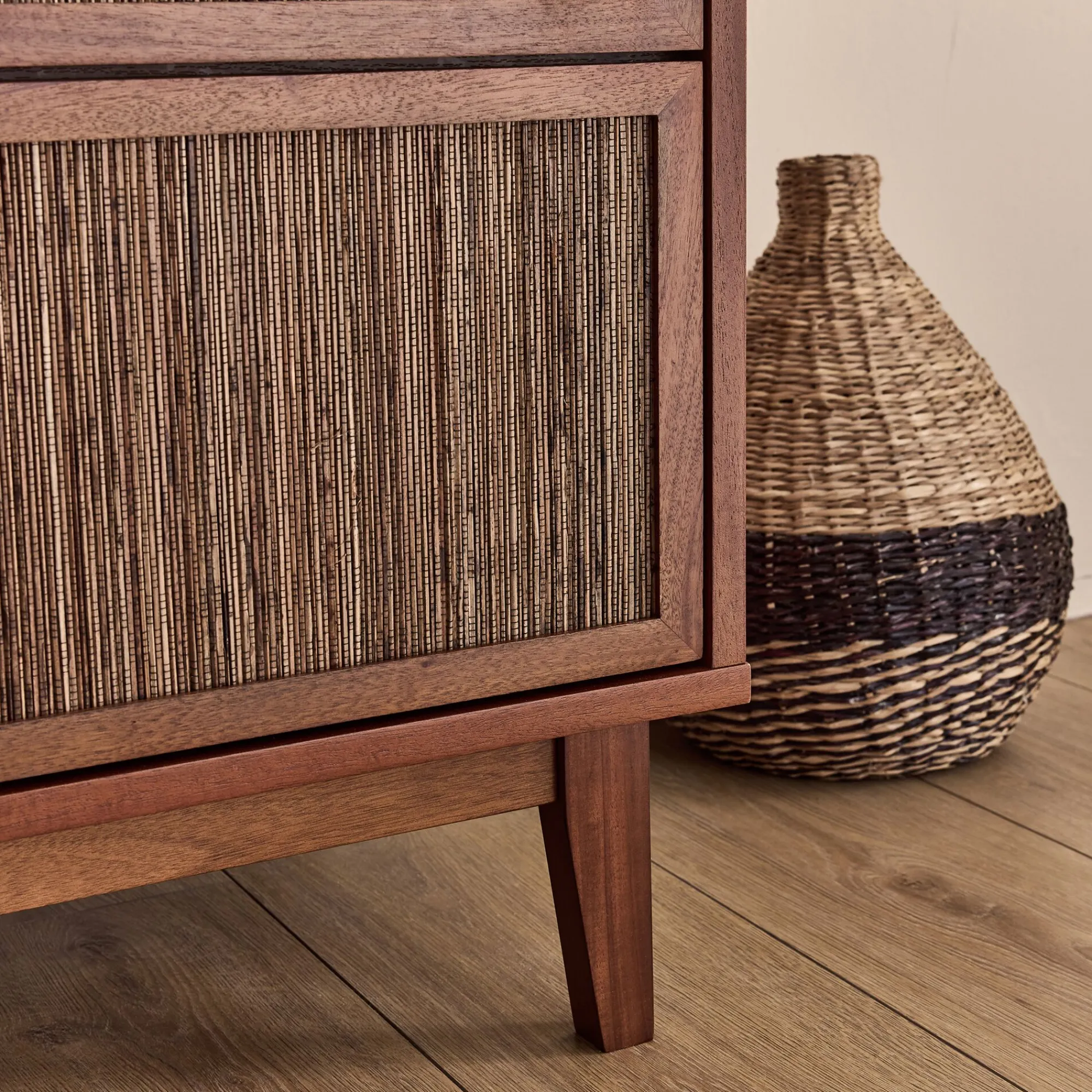 alinea Commode & Chiffonnier*Commode 3 tiroirs en acajou L120cm - Bois foncé