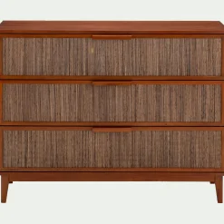 alinea Commode & Chiffonnier*Commode 3 tiroirs en acajou L120cm - Bois foncé