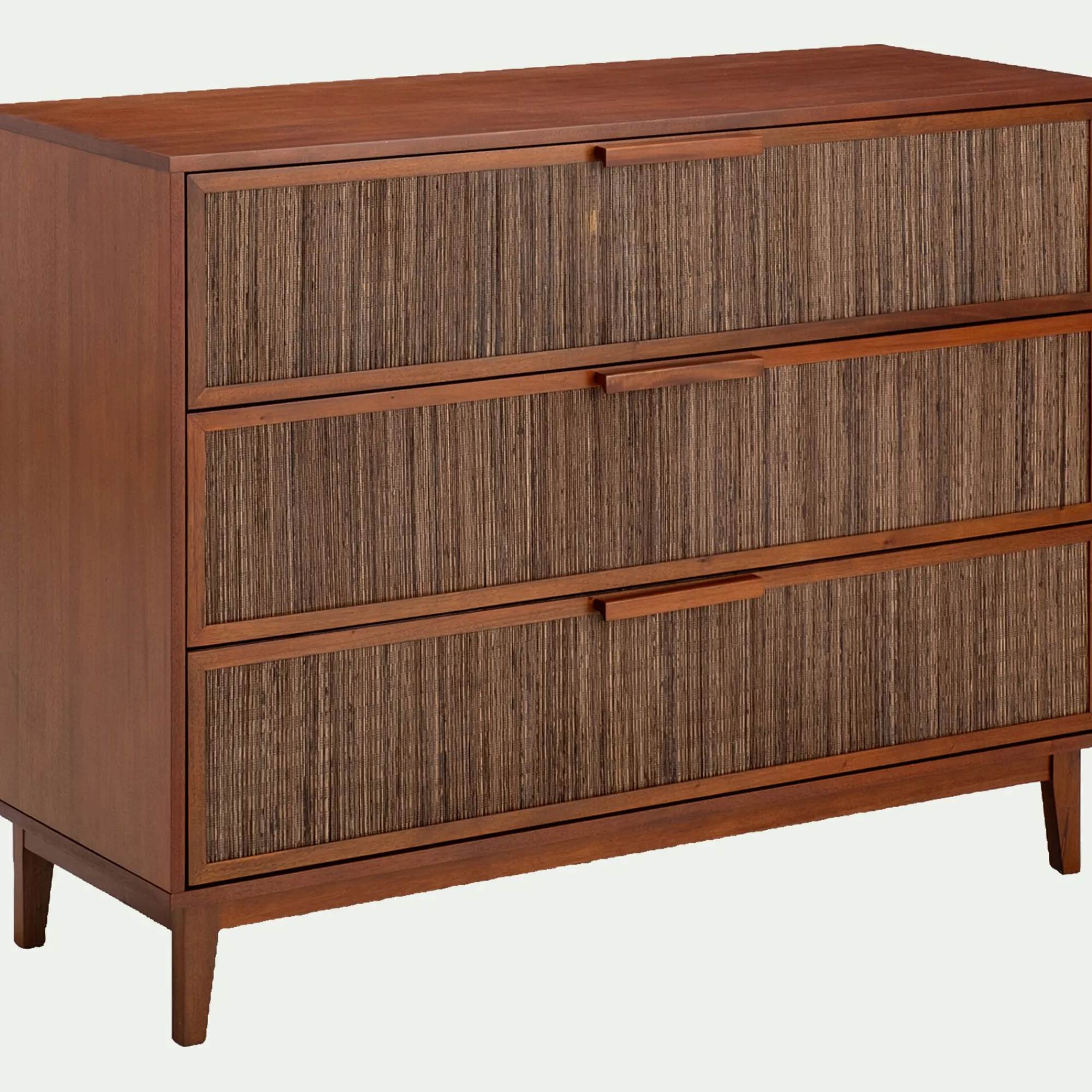 alinea Commode & Chiffonnier*Commode 3 tiroirs en acajou L120cm - Bois foncé