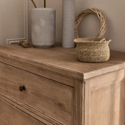 alinea Commode & Chiffonnier*Commode 4 tiroirs en bois d'orme et de pin - Bois clair