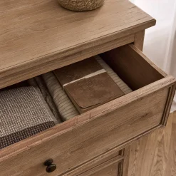 alinea Commode & Chiffonnier*Commode 4 tiroirs en bois d'orme et de pin - Bois clair