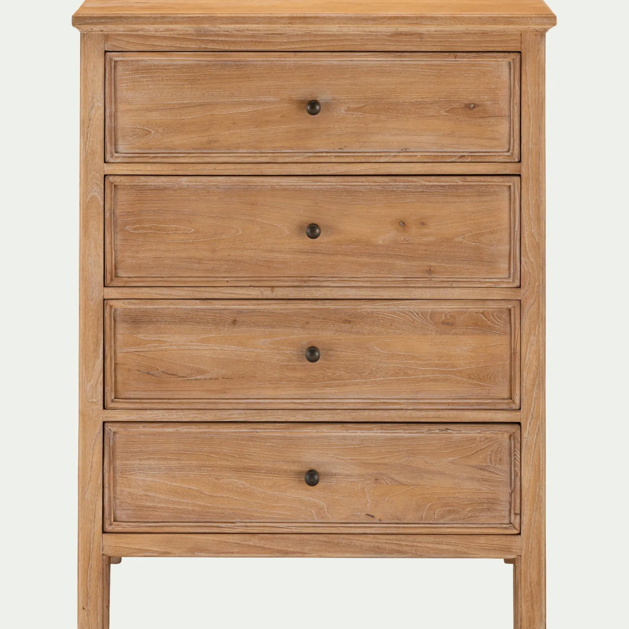 alinea Commode & Chiffonnier*Commode 4 tiroirs en bois d'orme et de pin - Bois clair