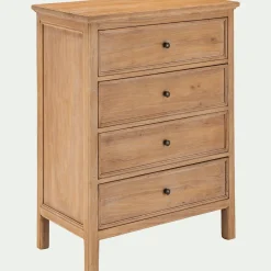 alinea Commode & Chiffonnier*Commode 4 tiroirs en bois d'orme et de pin - Bois clair