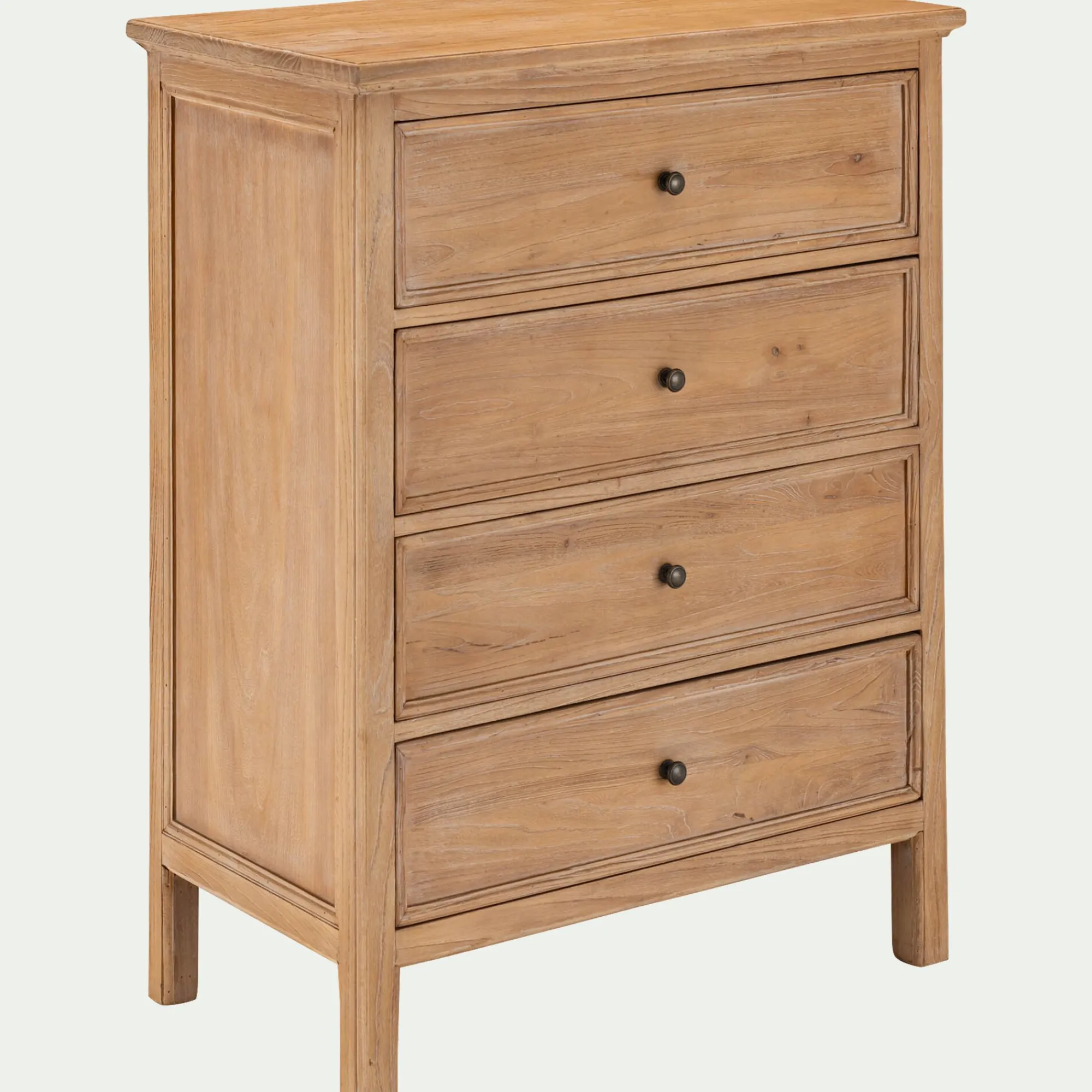 alinea Commode & Chiffonnier*Commode 4 tiroirs en bois d'orme et de pin - Bois clair