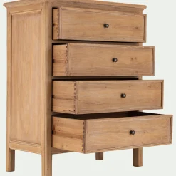 alinea Commode & Chiffonnier*Commode 4 tiroirs en bois d'orme et de pin - Bois clair