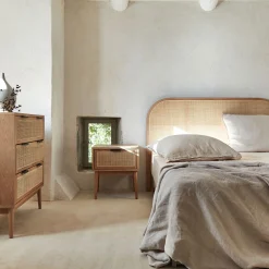 alinea Commode & Chiffonnier*Commode 3 tiroirs en bois et cannage - Bois clair