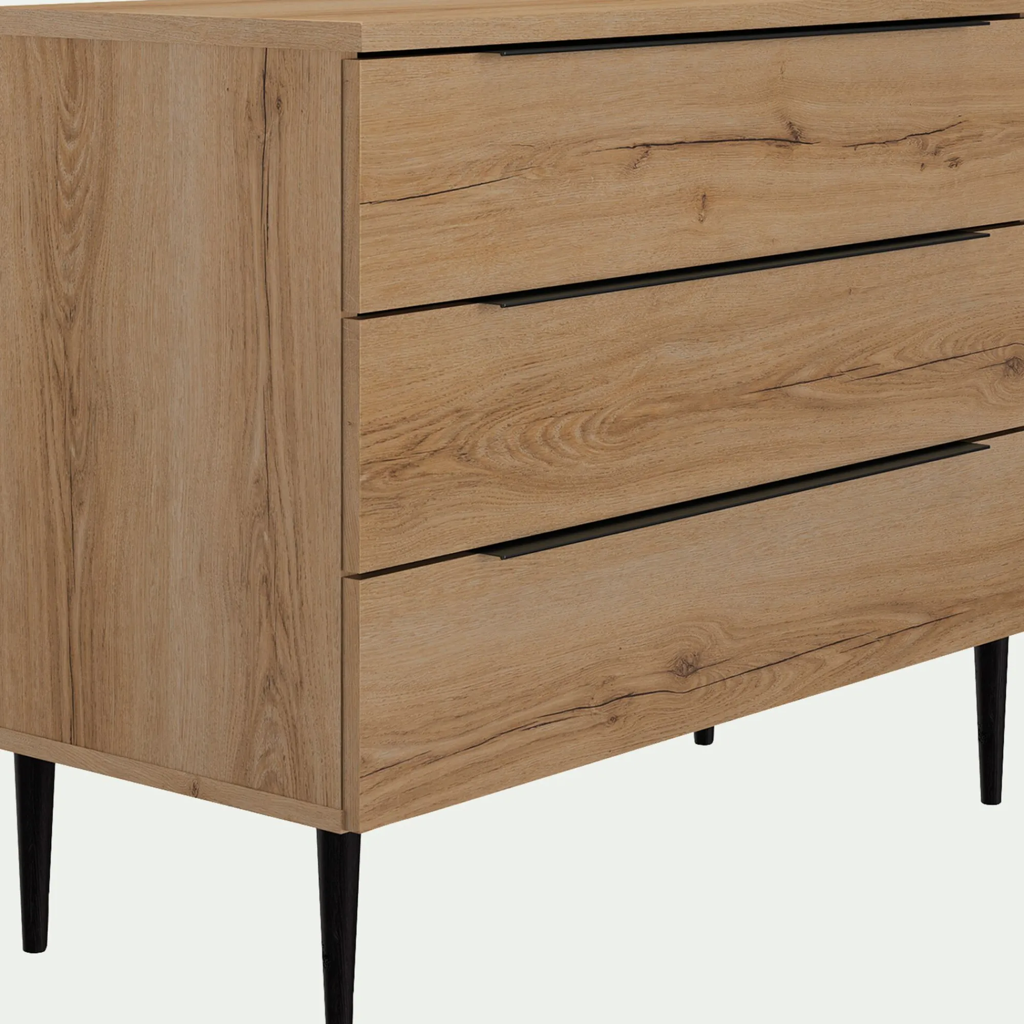 alinea Commode & Chiffonnier*Commode 3 tiroirs en bois - Bois clair