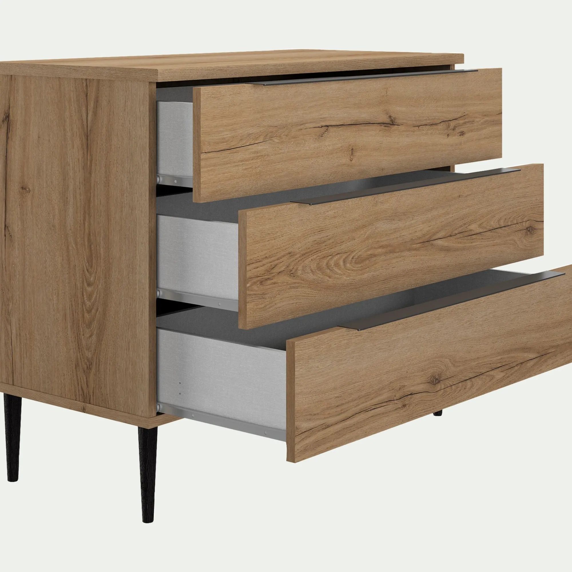 alinea Commode & Chiffonnier*Commode 3 tiroirs en bois - Bois clair