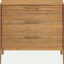 alinea Commode & Chiffonnier*Commode 3 tiroirs en bois d'acacia massif - Bois clair