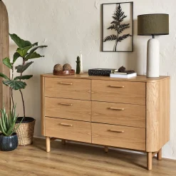 alinea Commode & Chiffonnier*Commode 6 tiroirs en chêne - Bois clair