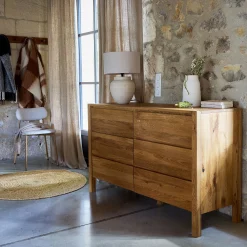 alinea Commode & Chiffonnier*Commode 6 tiroirs en chêne L150cm - Bois clair