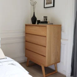 alinea Commode & Chiffonnier*Commode 4 tiroirs en plaqué chêne - Bois clair