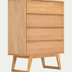 alinea Commode & Chiffonnier*Commode 4 tiroirs en plaqué chêne - Bois clair