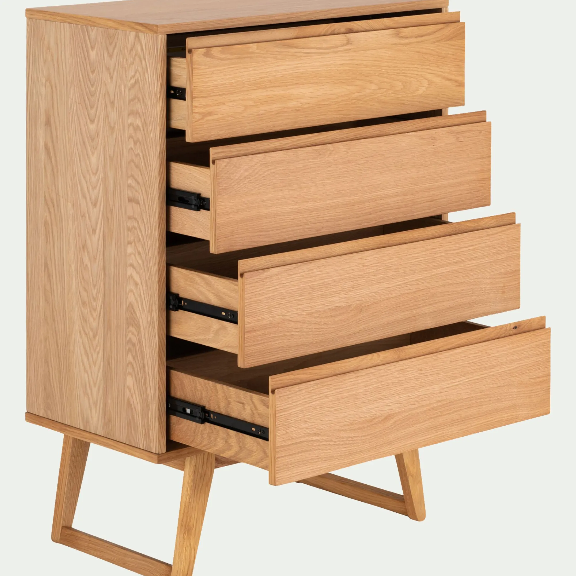 alinea Commode & Chiffonnier*Commode 4 tiroirs en plaqué chêne - Bois clair