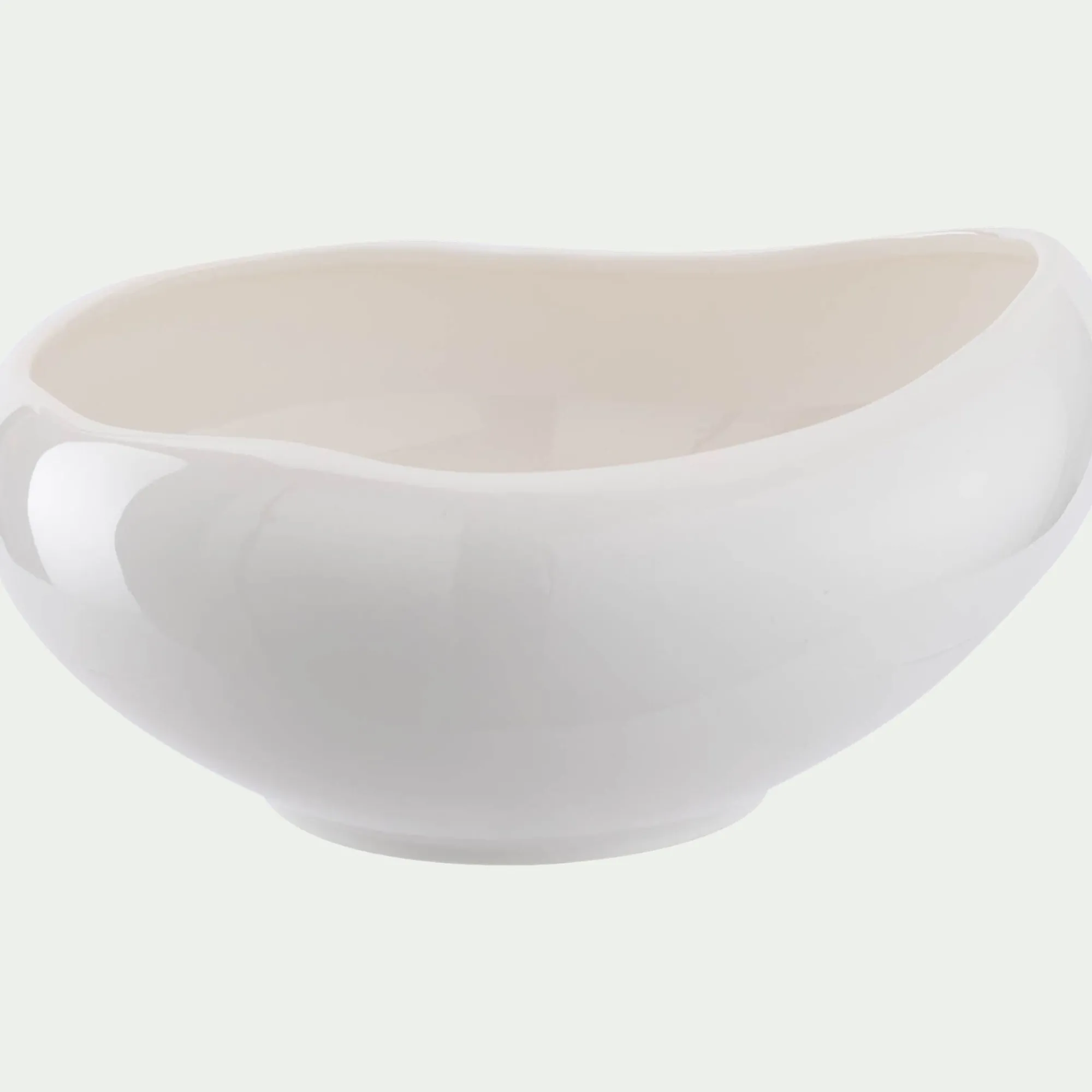 alinea Plat De Service Et Saladier*Coupe en porcelaine L23cm - Blanc
