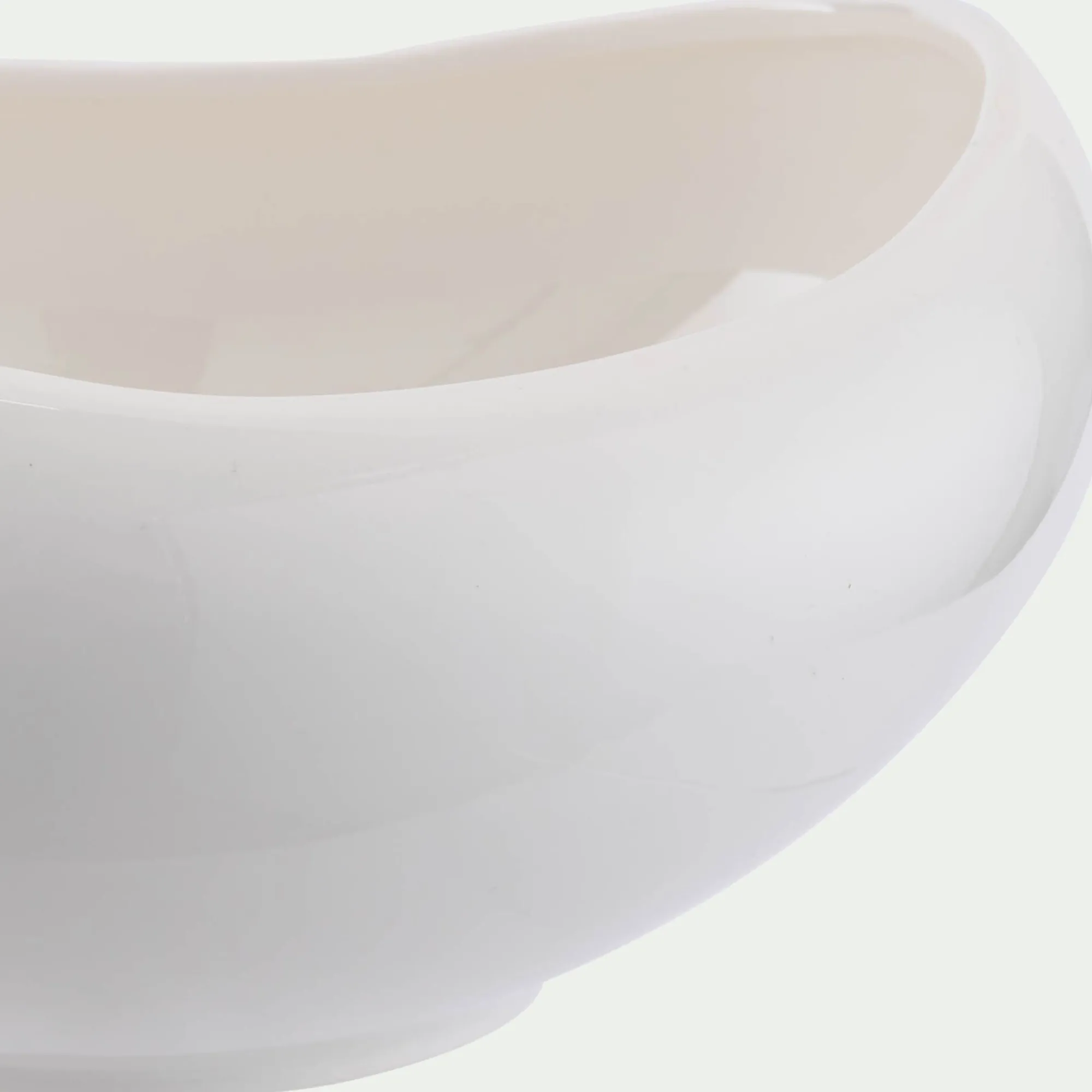 alinea Plat De Service Et Saladier*Coupe en porcelaine L23cm - Blanc