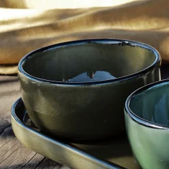 alinea Vaisselle Petit Déjeuner|Coupelle*Coupelle apéritive en grès D8,5cm - mousse Vert