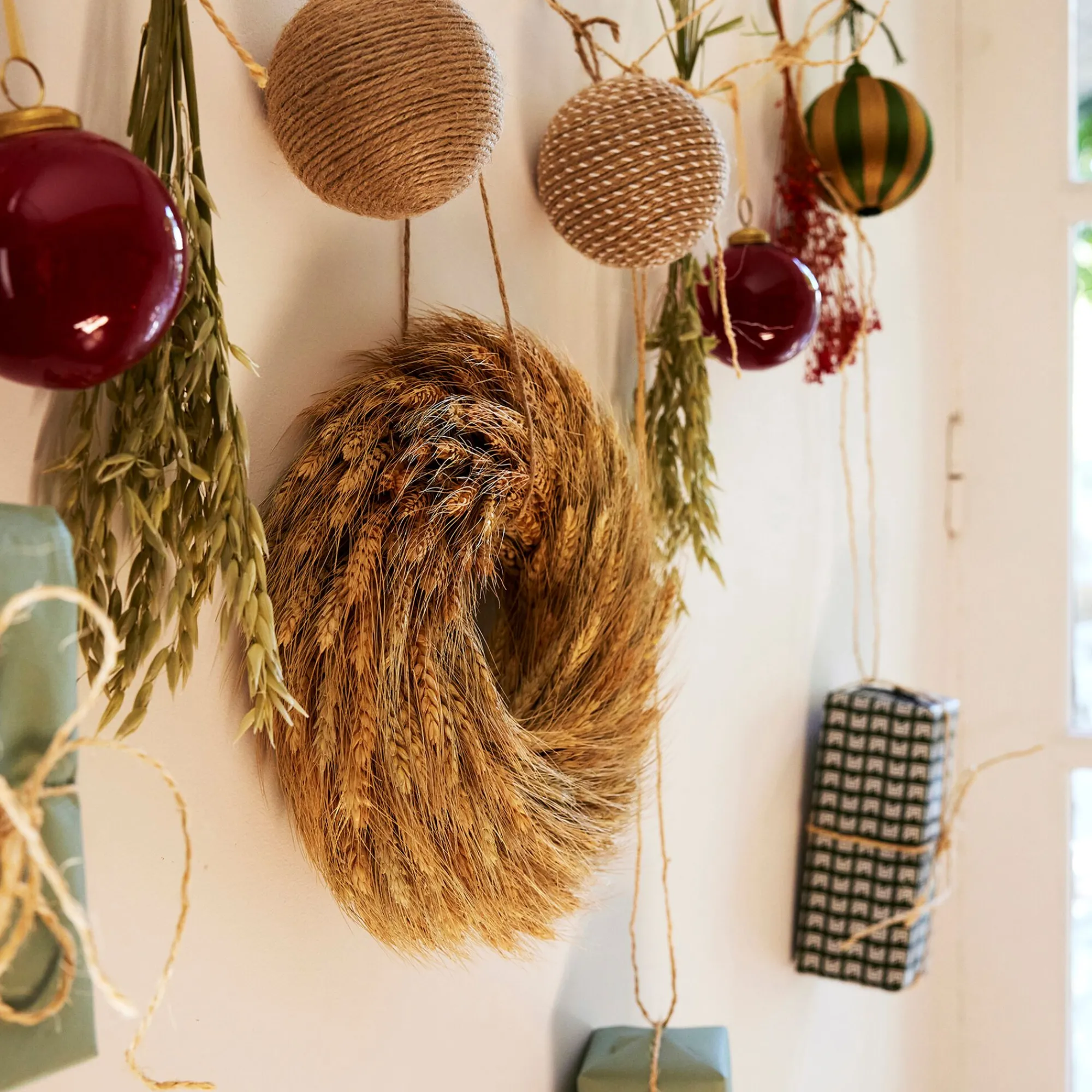 alinea Couronne De Noël*Couronne de Noël en épis de blé D27cm - Naturel