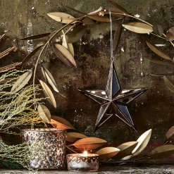 alinea Couronne De Noël*Couronne de Noël végétale en métal D34cm - Doré