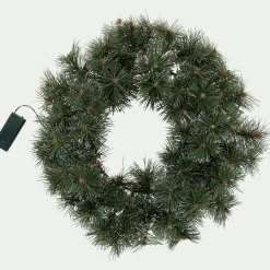 alinea Couronne De Noël*Couronne de Noël végétale lumineuse - vert D45cm