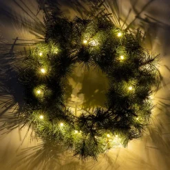 alinea Couronne De Noël*Couronne de Noël végétale lumineuse - vert D45cm