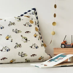 alinea Bureau Enfant|Coussin Enfant*Coussin motif animalier en coton 45x45cm - Blanc