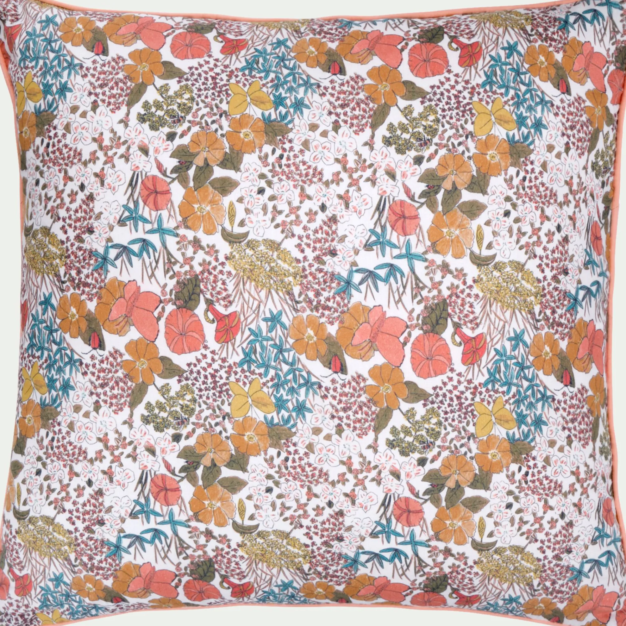 alinea Bureau Enfant|Coussin Enfant*Coussin motif Grenat en popeline de coton 45x45cm - Rouge