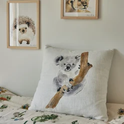 alinea Bureau Enfant|Coussin Enfant*Coussin motif koala en coton 45x45cm - Gris