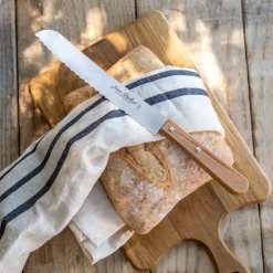 alinea Couteau De Cuisine*Couteau à pain en inox et bois d'olivier 19cm - Naturel