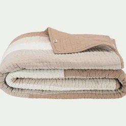 alinea Couvre-Lit*Couvre-lit patchwork en coton 230x250cm - Beige