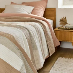 alinea Couvre-Lit*Couvre-lit patchwork en coton 230x250cm - Beige