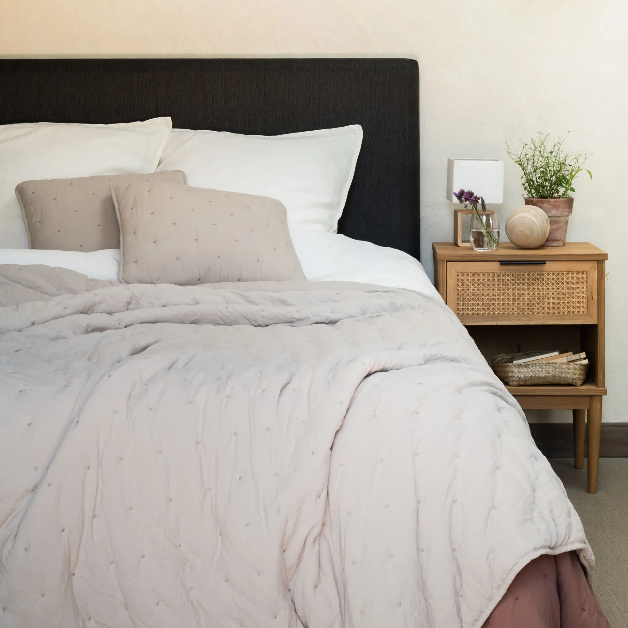 alinea Couvre-Lit*Couvre-lit 180x230cm effet capitonné - alpilles Beige