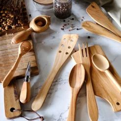 alinea Salière Et Poivrière*Cuillère à miel en bois d'olivier Bois clair