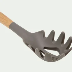 alinea Ustensile De Cuisine|Couvert De Service*Cuillère à spaghettis en bois et silicone - brun terre ombre Marron