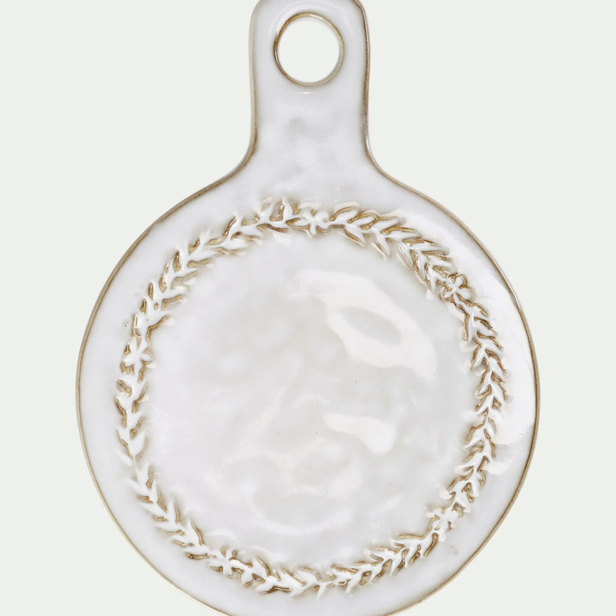 alinea Plateau*Dessous de plat motif végétal en grès D20cm - alpilles Beige
