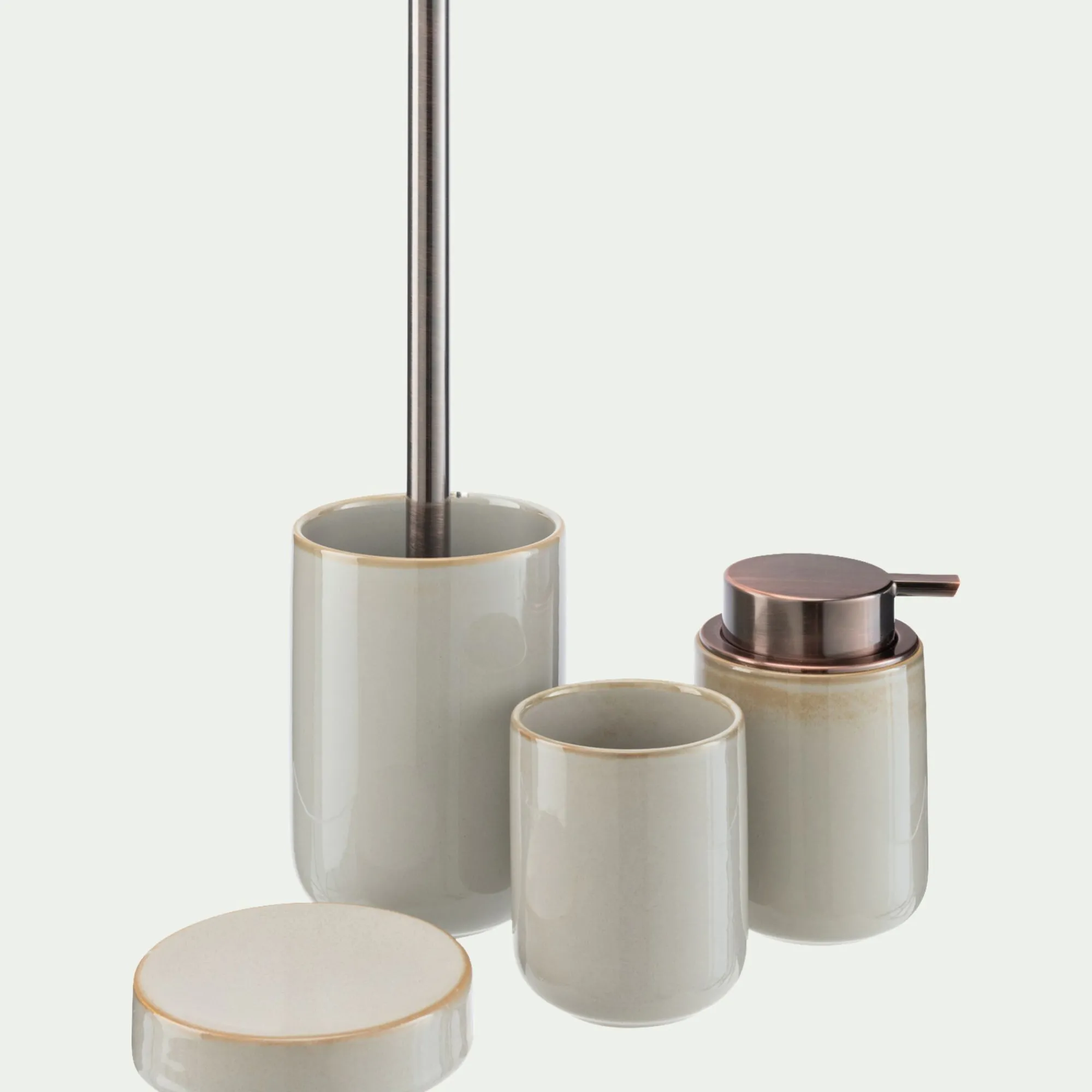alinea Accessoire De Salle De Bain*Distributeur de savon en céramique - Gris