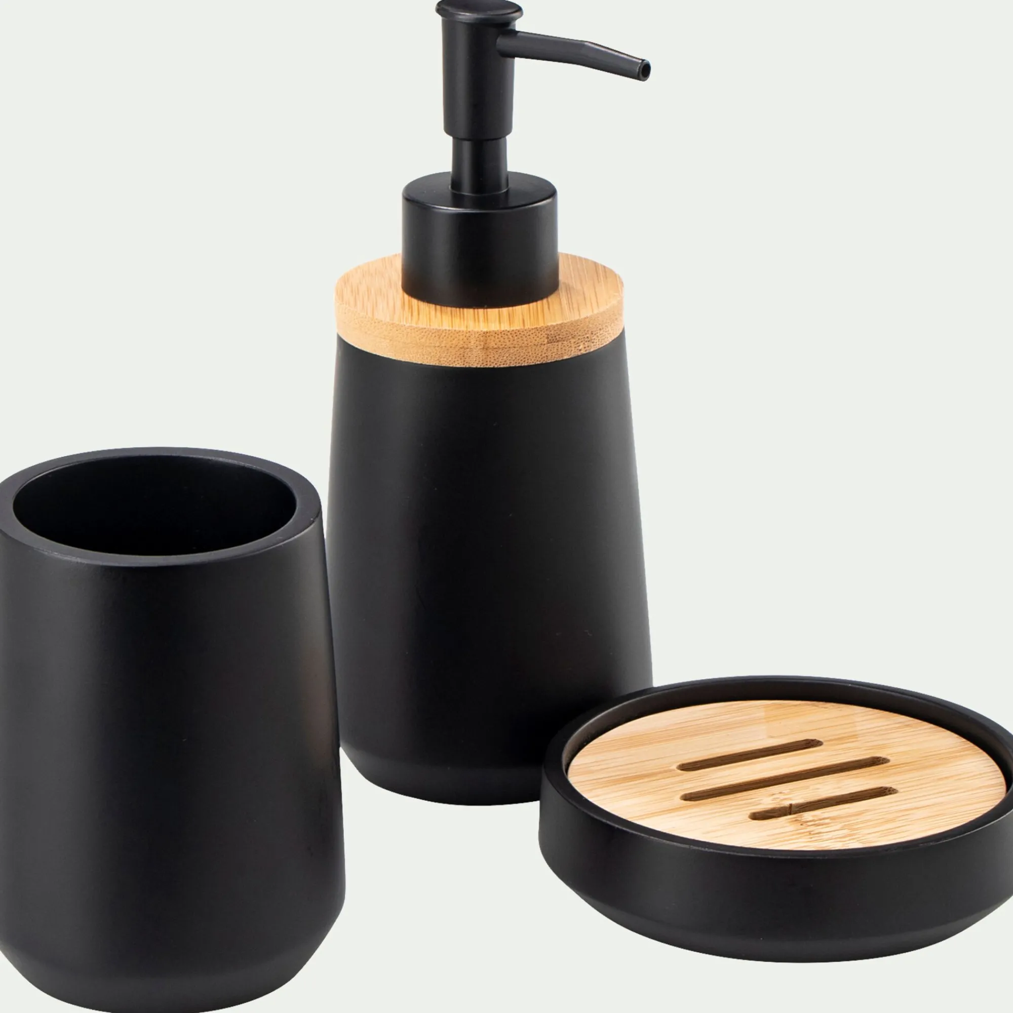 alinea Accessoire De Salle De Bain*Distributeur de savon en polyresine - Noir