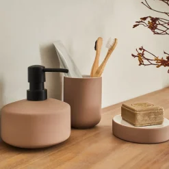 alinea Accessoire De Salle De Bain*Distributeur de savon en grès - Rose
