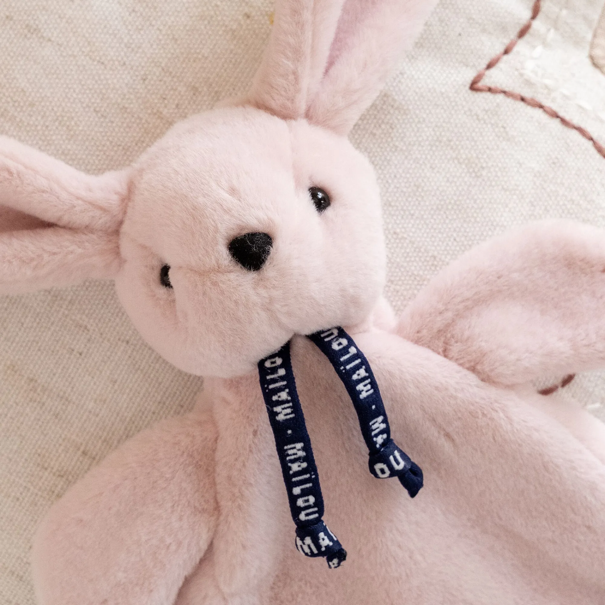 alinea Matelas Enfant|Peluche*Doudou lapin - H23cm Rose